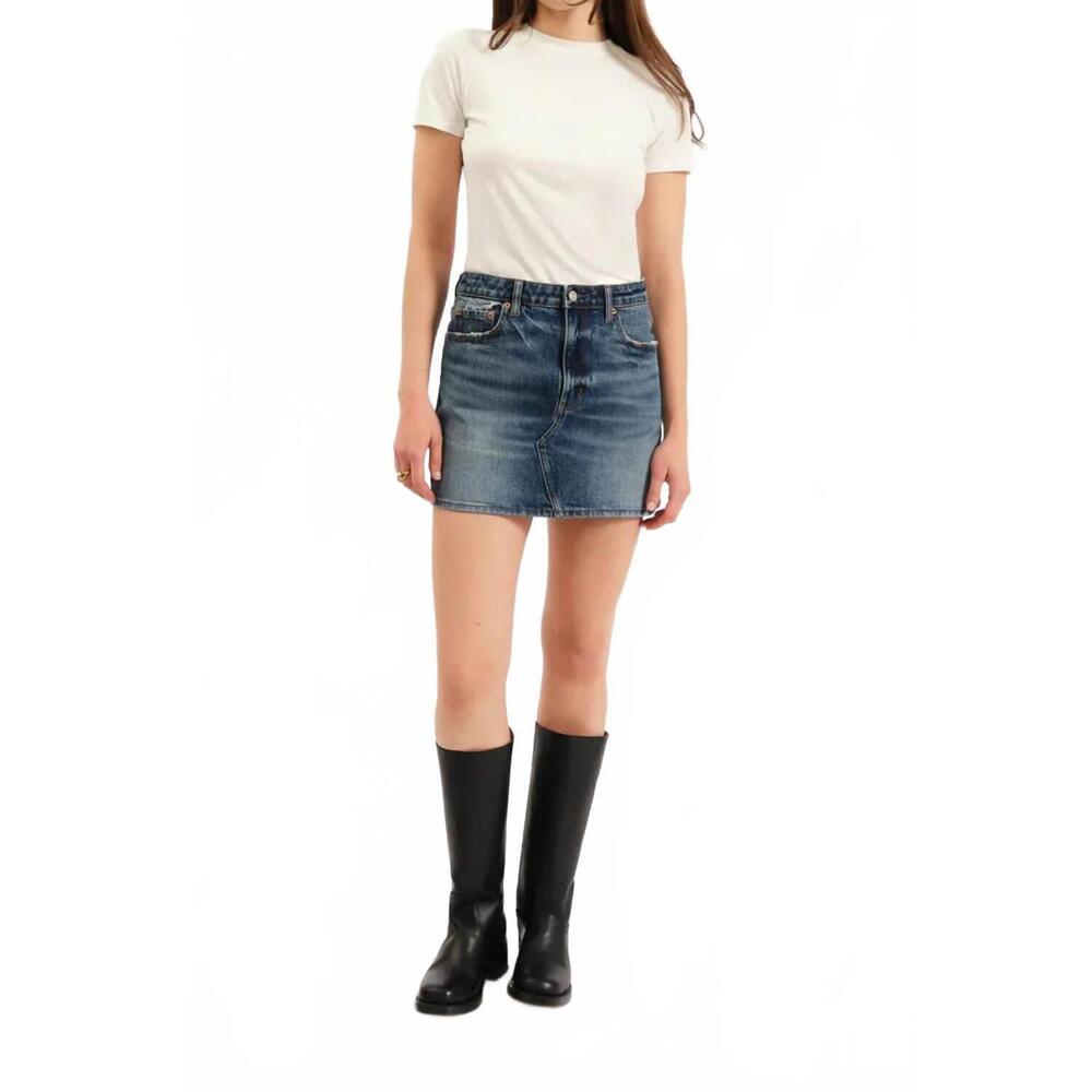 NEW DAZE authentic malibu denim skirt in medium blue